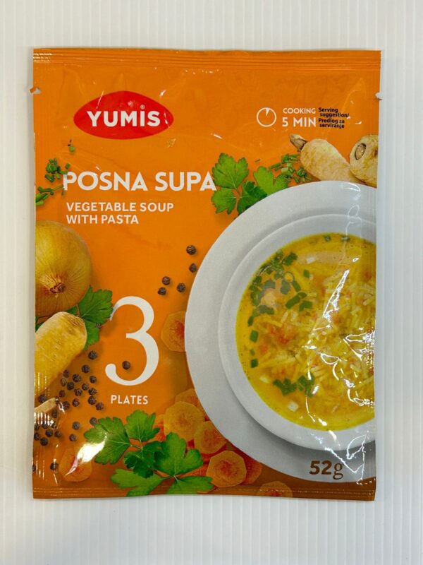 Yumis Posna Supa Vegetable Soup With Pasta 52g