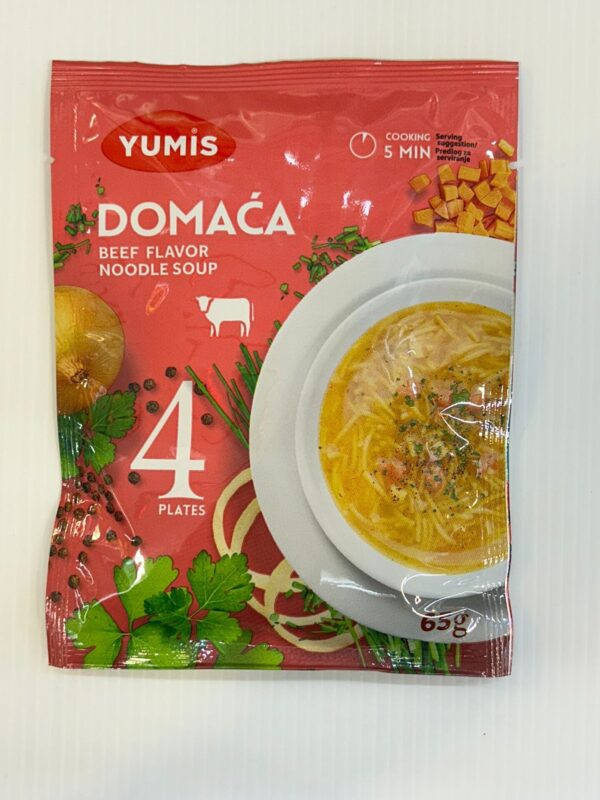 Domaca Beef Flavor Noodle Soup 65g