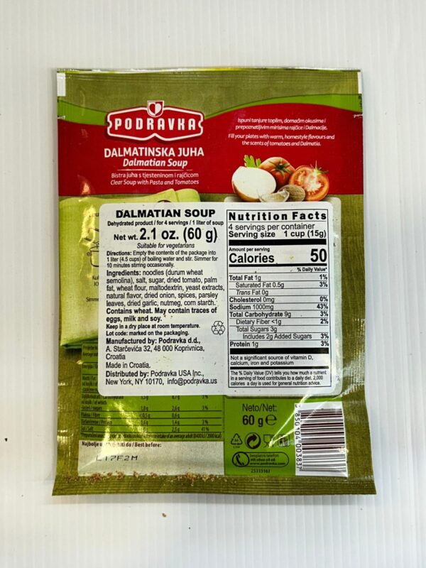 Podravka Dalmatinska Soup 60g - Image 3