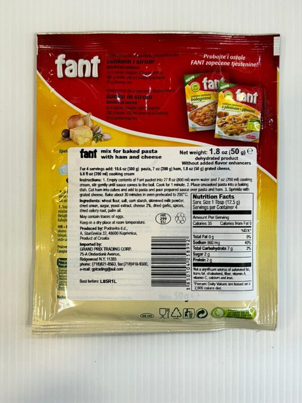 Fant Mix For Baked Pasta With Ham And Cheese 50g - Image 3
