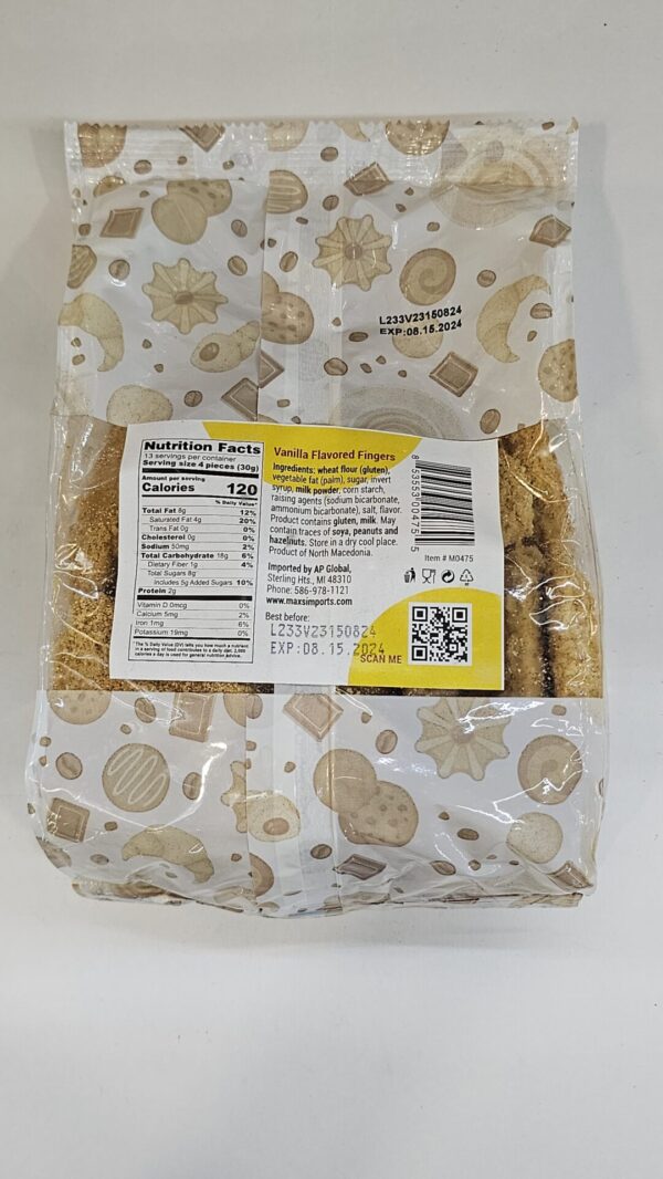 Kristina's Vanilla Flavored Cookie Fingers 400g - Image 3