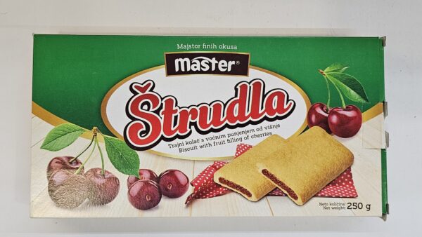 Master Strudla Biscuit With Fruit Filling Of Cherries 250g