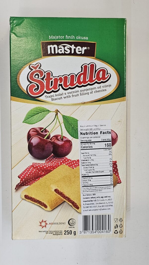 Master Strudla Biscuit With Fruit Filling Of Cherries 250g - Image 3