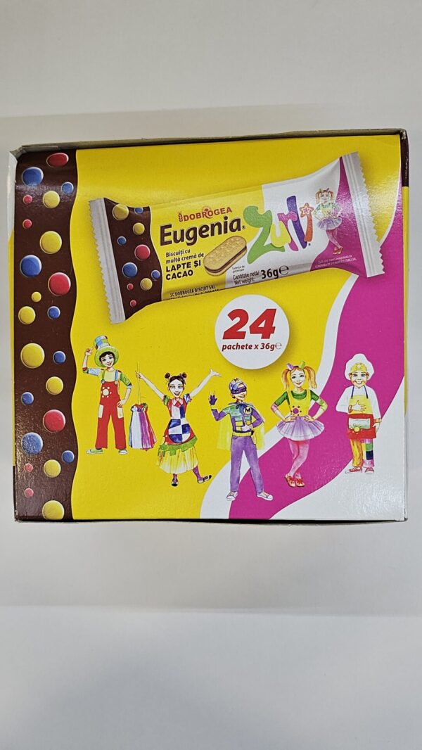 Dobrogea Eugenia Biscuits With Milk & Cocoa Cream 24 Pachete 36g